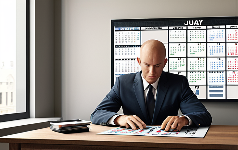 **
A solopreneur working at a clean desk, using a digital calendar and Eisenhower Matrix. Visualization of strategic prioritization. Upbeat and productive vibes.
**