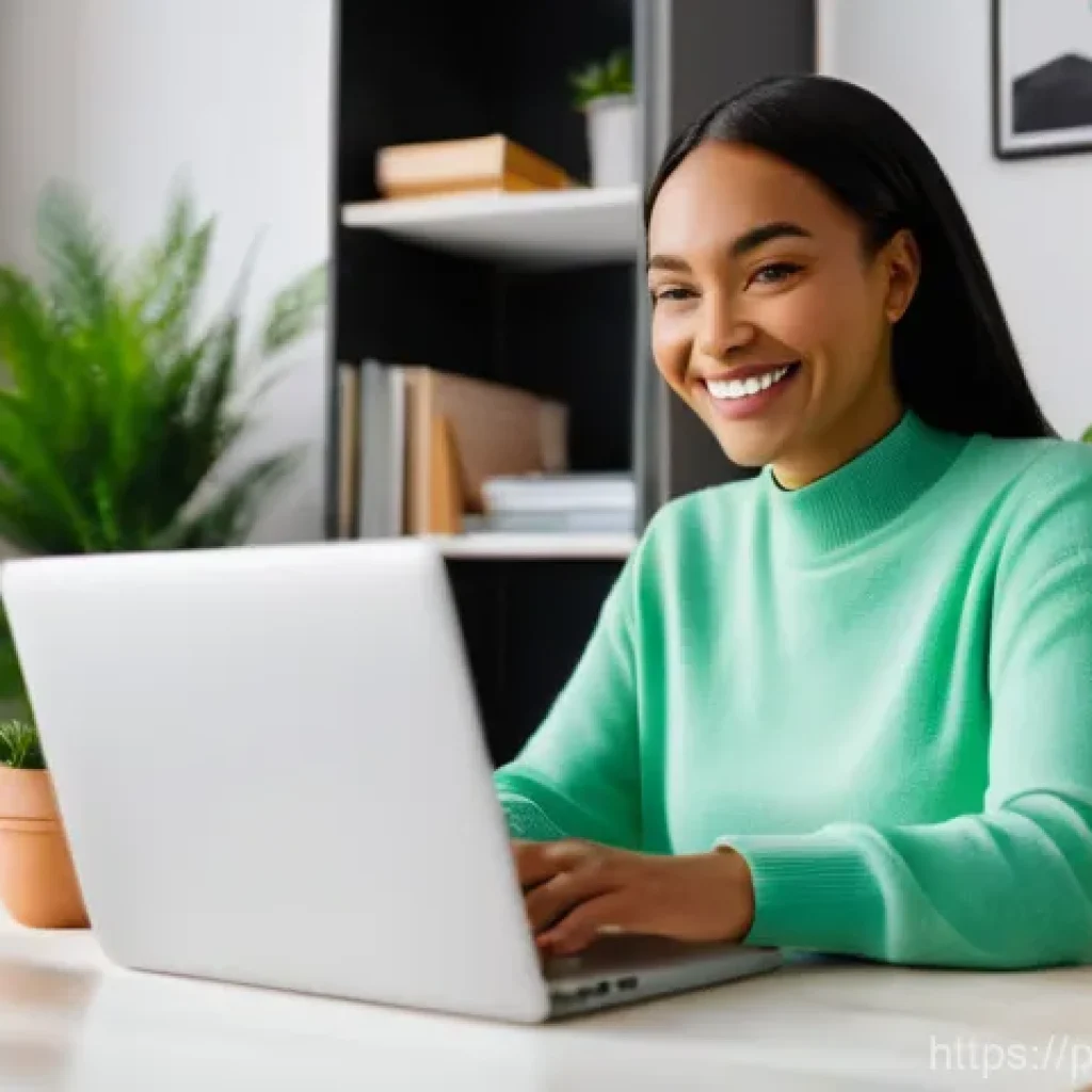 솔로프레너 네트워크에서의 인맥 관리 기술 - **Prompt:** A diverse, female solo entrepreneur in her early 30s, with a warm and genuine smile, is ...