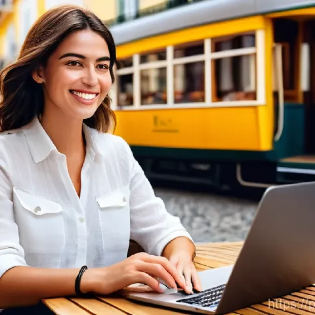 솔로프레너와 플랫폼 비즈니스 모델 - **Prompt 1: "Solopreneur's Dream in Lisbon"**
    A vibrant, sunlit scene featuring a young Portugue...