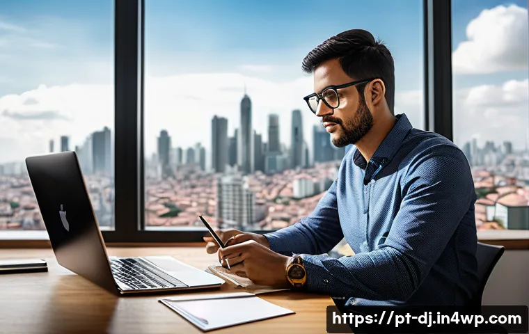 솔로프레너 네트워크의 협업 툴 활용 - A focused solopreneur working at a modern home office desk in São Paulo, Brazil, surrounded by digit...
