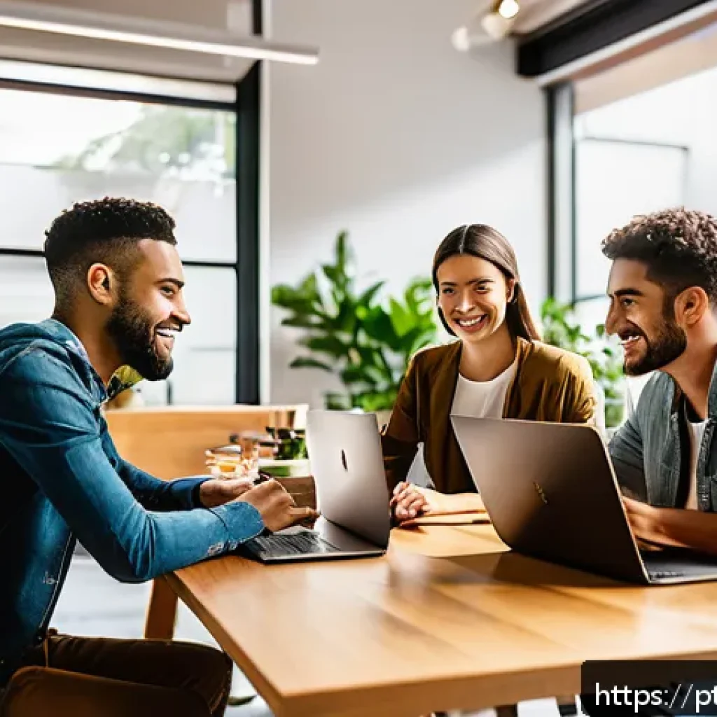 솔로프레너 네트워크 운영의 도전과 보상 - A diverse group of young solopreneurs gathered in a modern co-working space in São Paulo, Brazil, en...