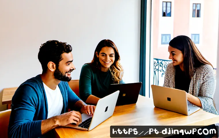 Home 17 솔로프레너 네트워크의 참여 증가를 위한 전략 - Photorealistic Lisbon coworking café scene, diverse Portuguese-speaking solopreneurs seated around a...